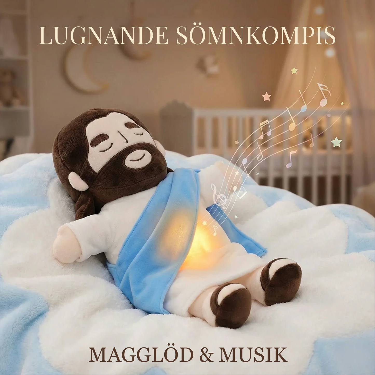 LugnLjus™ Jesus Lugnande Plyschdocka