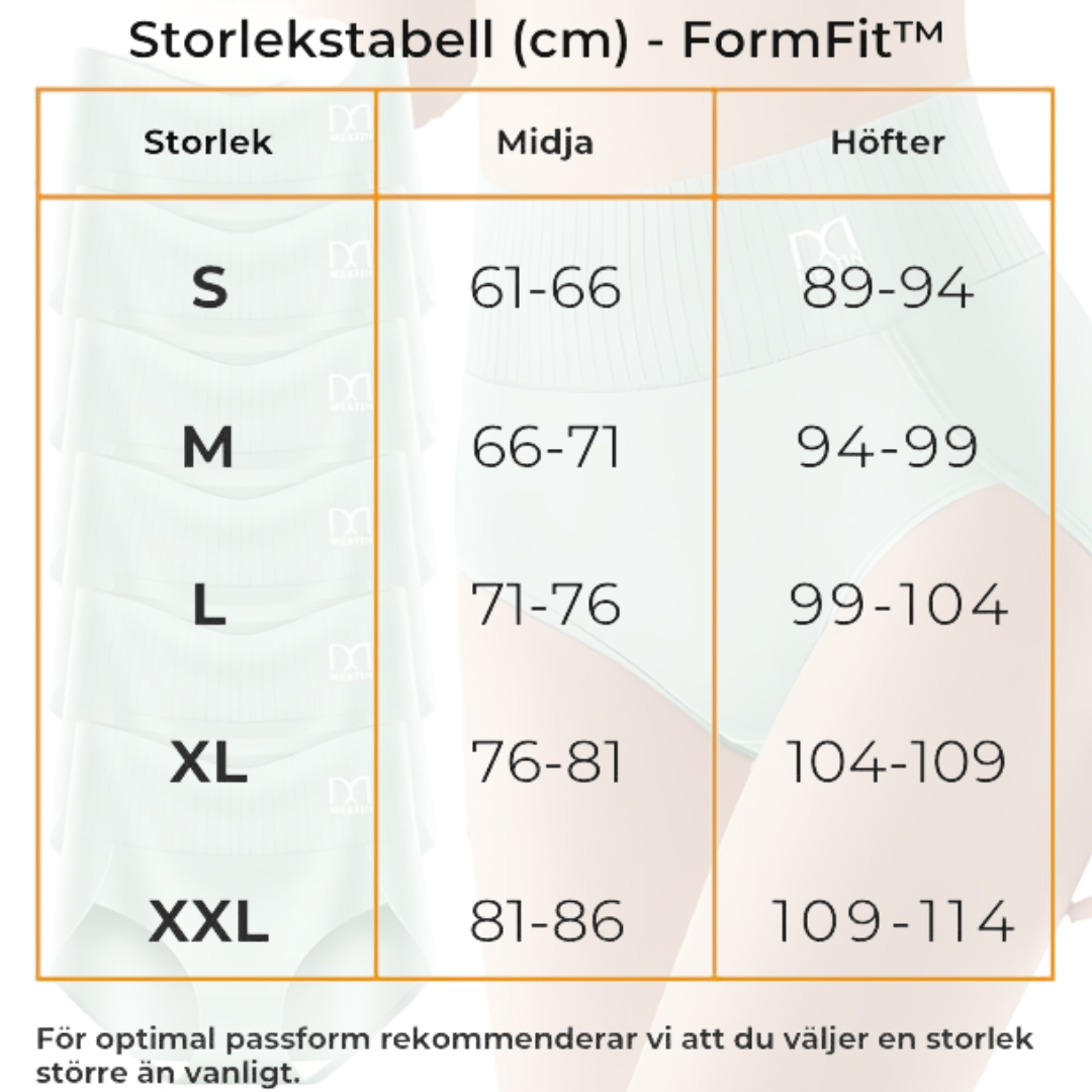 FormFit™ | 6-Pack Höga Midjetrosor med Formande Effekt för Komfort hela Dagen
