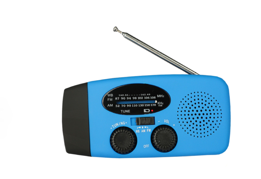 Fyndor Nödradio™ |2000 mAh inbyggd Powerbank, Ficklampa och Solceller