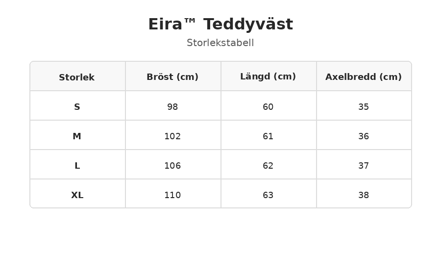 Eira™ Teddyväst | Mysig värme, precis lagom