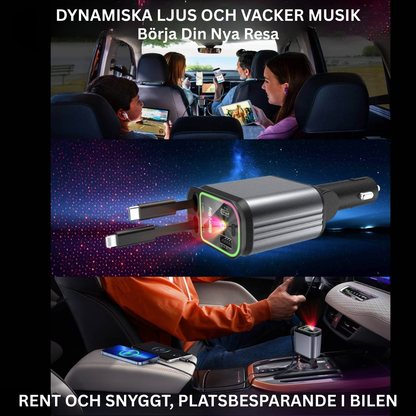 NovaCharge 120W | Supersnabb 4-i-1-laddare med RGB LED-stjärnhimmel