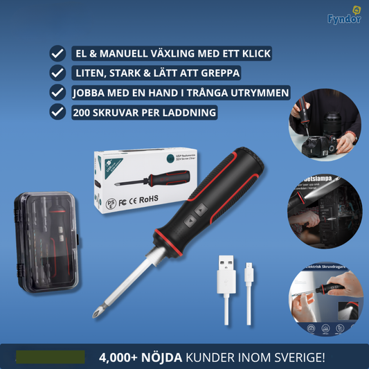 GripGo™ | Elektrisk 2-i-1-skruvmejsel för snabbare resultat