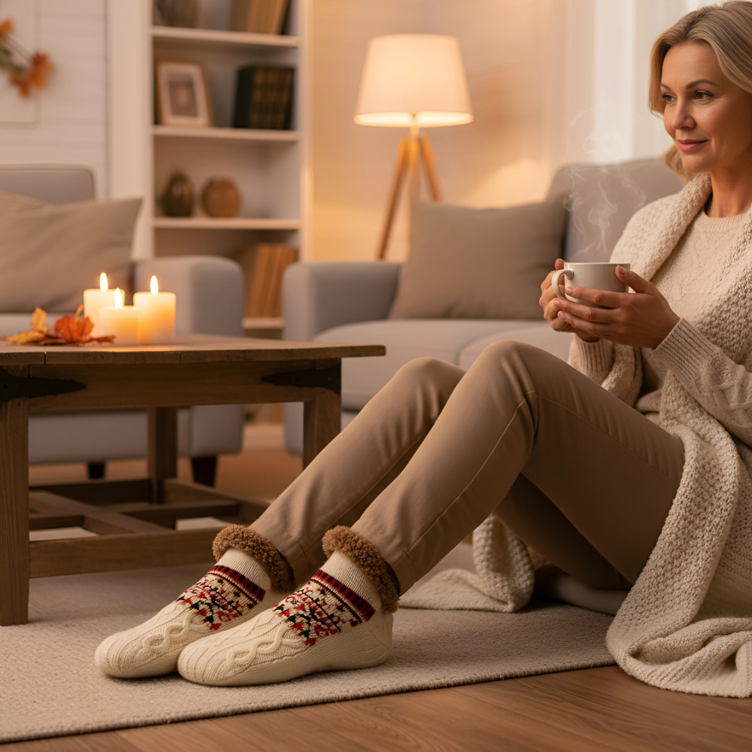 Fyndor™ | Nordiska Mysstickade Sockor