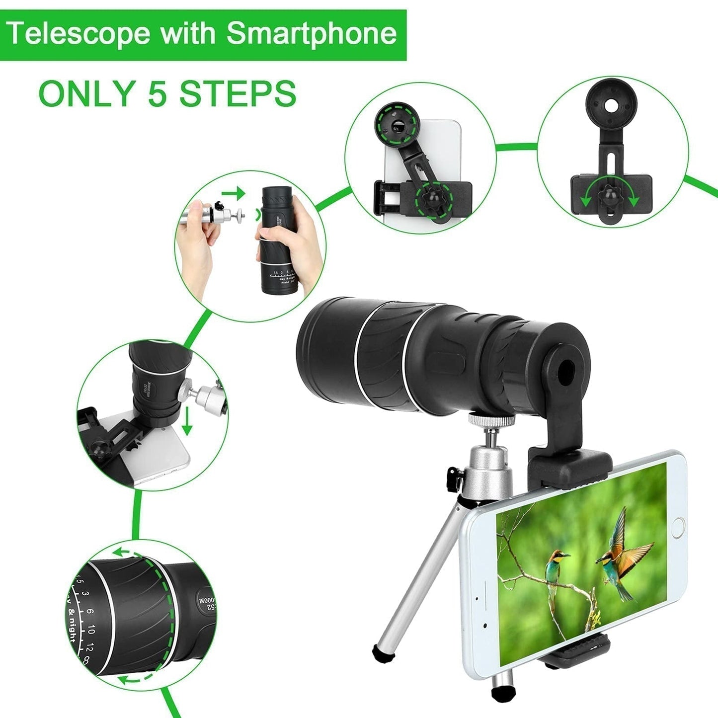 Fyndor™ 16X52 Monokulärt Teleskop - Din Fönster Till En Ny Värld