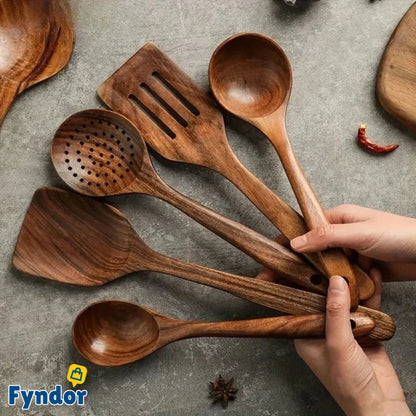 Fyndor™ NaturKök | Det kompletta köksredskapsetet i äkta trä