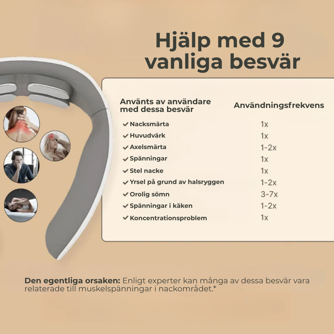 NackLugn™ 3-i-1 Nackavslappnare