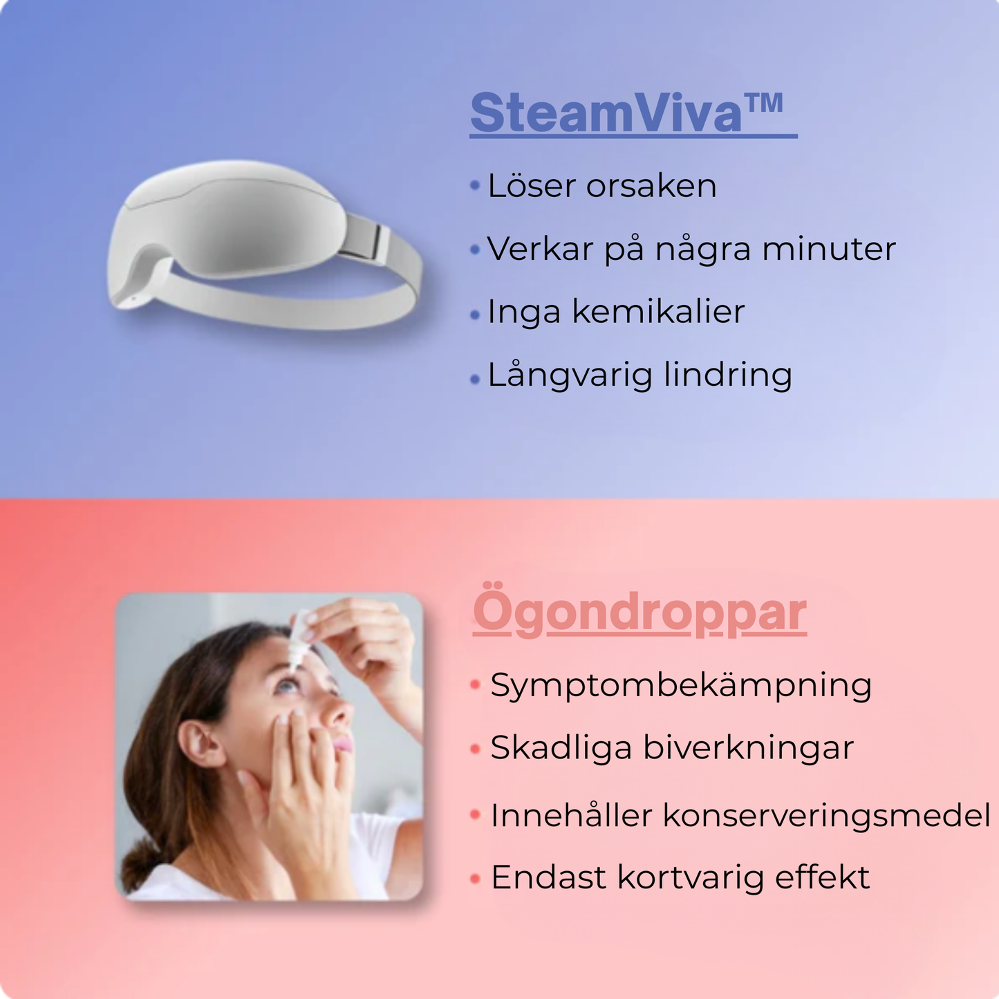 SteamViva™ | Säg adjö till torra och irriterade ögon – få kristallklar syn på bara 5 minuter om dagen!