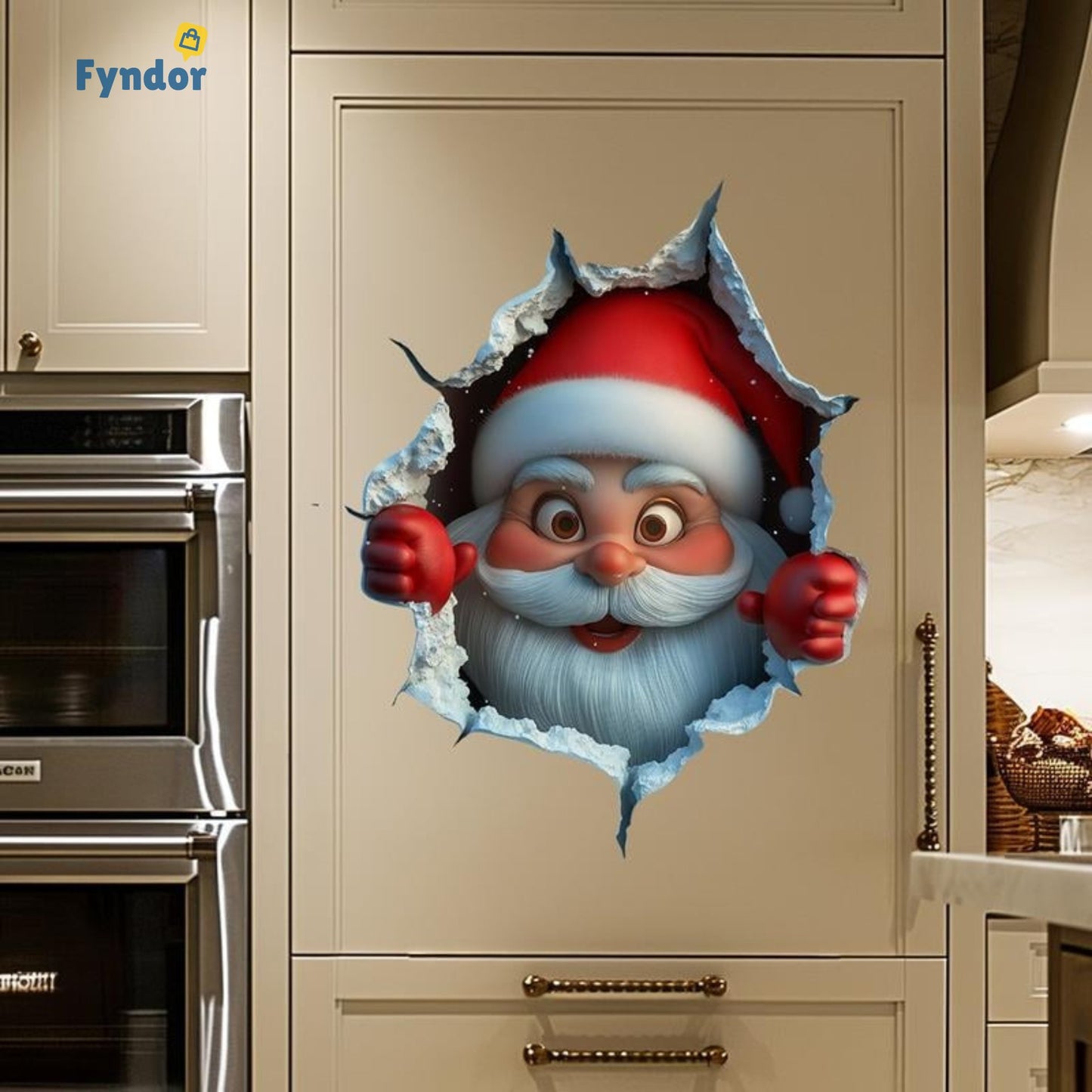 🎄TomtePop™ – 3D Tomte som ”bryter igenom” (5-pack)🎅