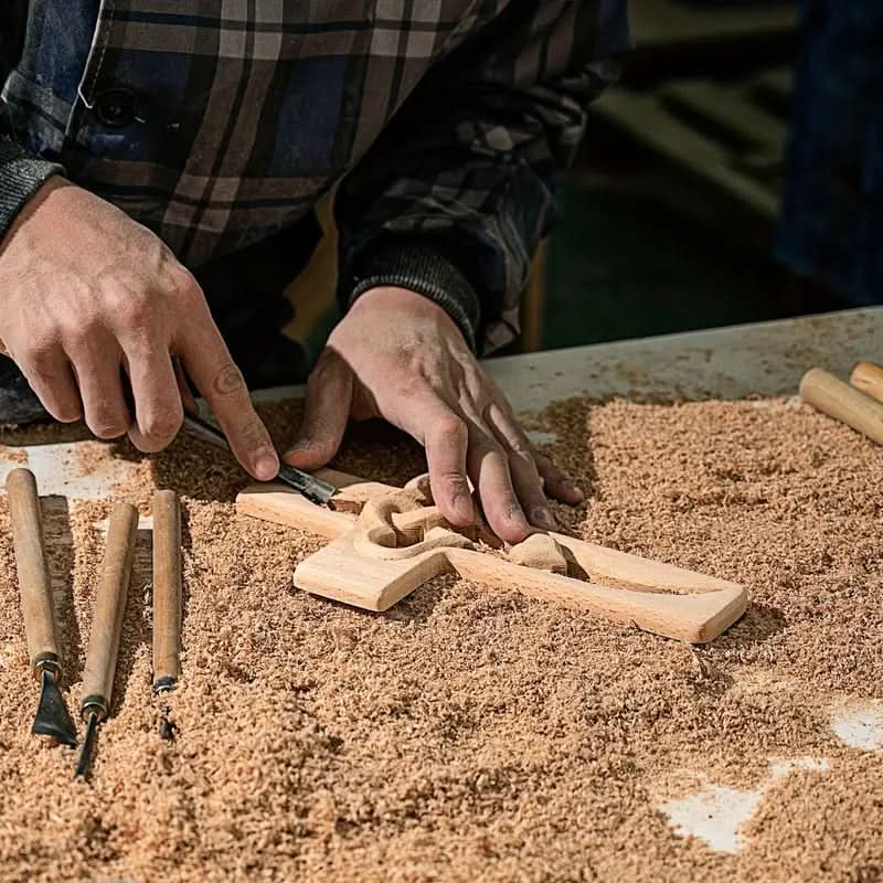 Fyndor™ | Hjärta & Kors – Handgjort träkors med hjärtats symbolik