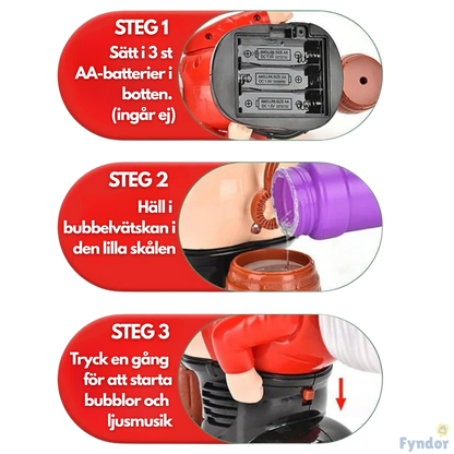 HoHoRumpa™ – Julens mest skruvade tomte, med färgade bubblor!