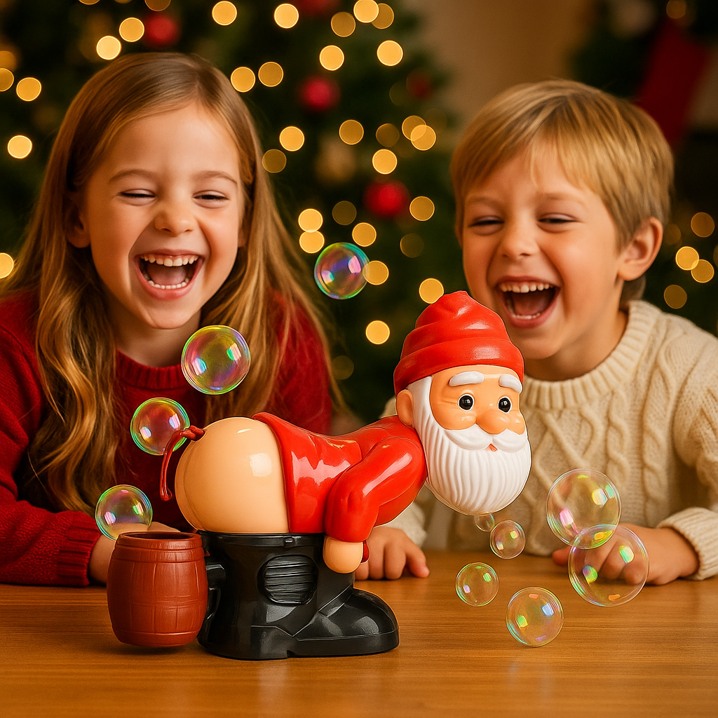 HoHoRumpa™ – Julens mest skruvade tomte, med färgade bubblor!