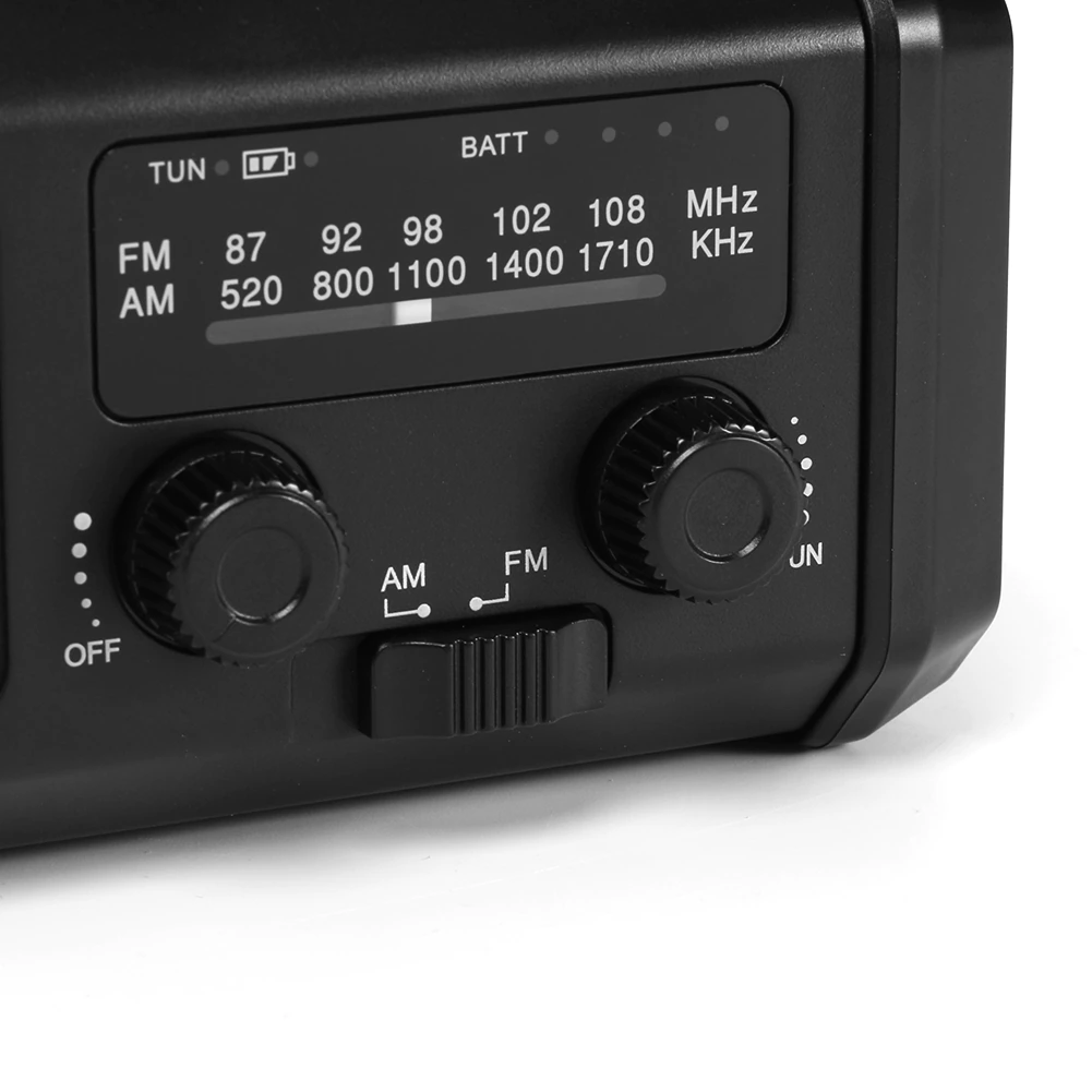 Fyndor Premium Nödradio™ | 10,000mAh inbyggd Powerbank, Lampa och Vevgenerator