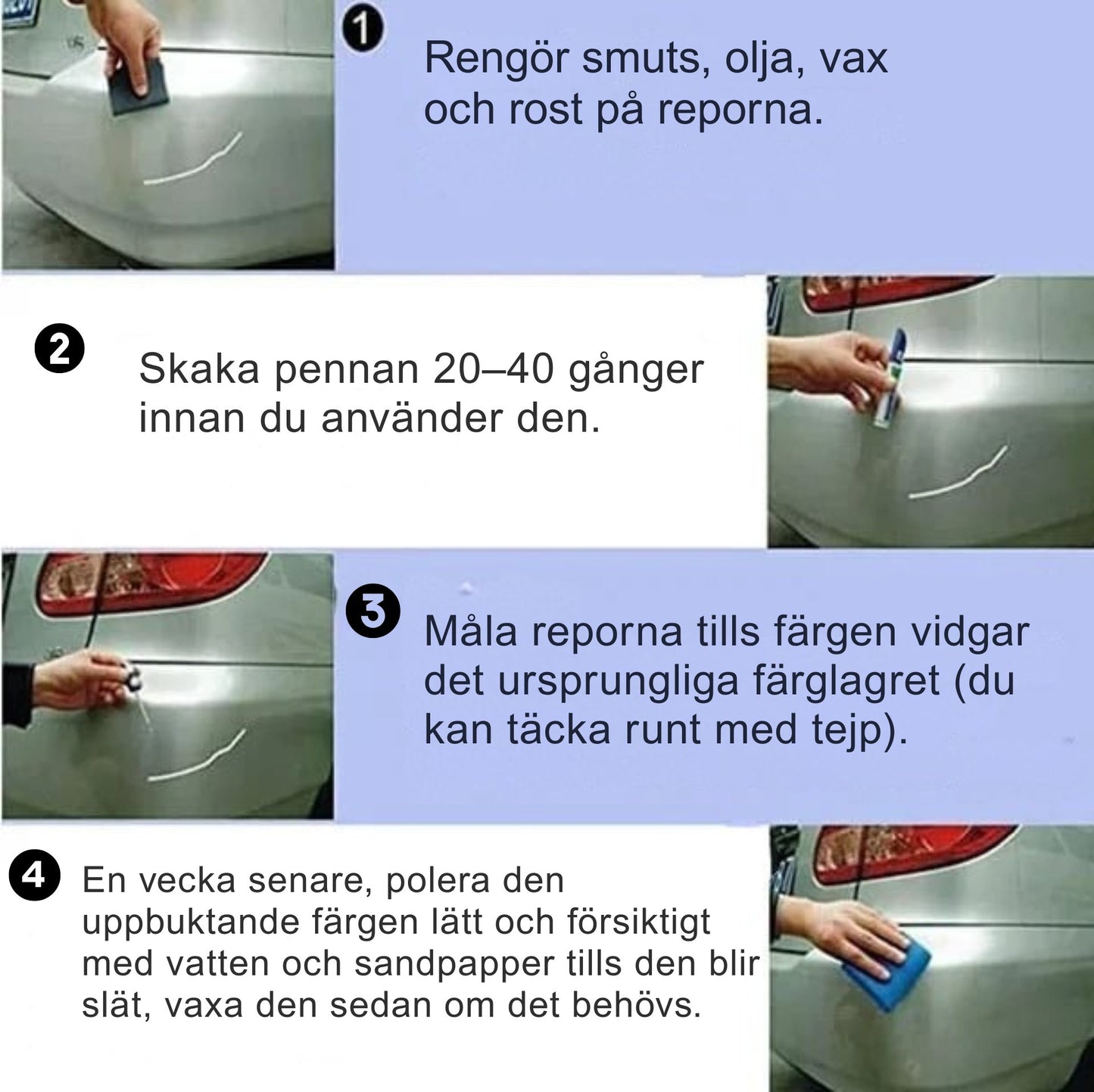 Fyndor™ FlashFix Pen | 1+1 GRATIS | Täck små repor på sekunder – snabbt, enkelt och utan verkstad.