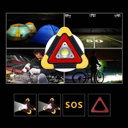 3-i-1 Solcellsdriven LED-Varningstriangel